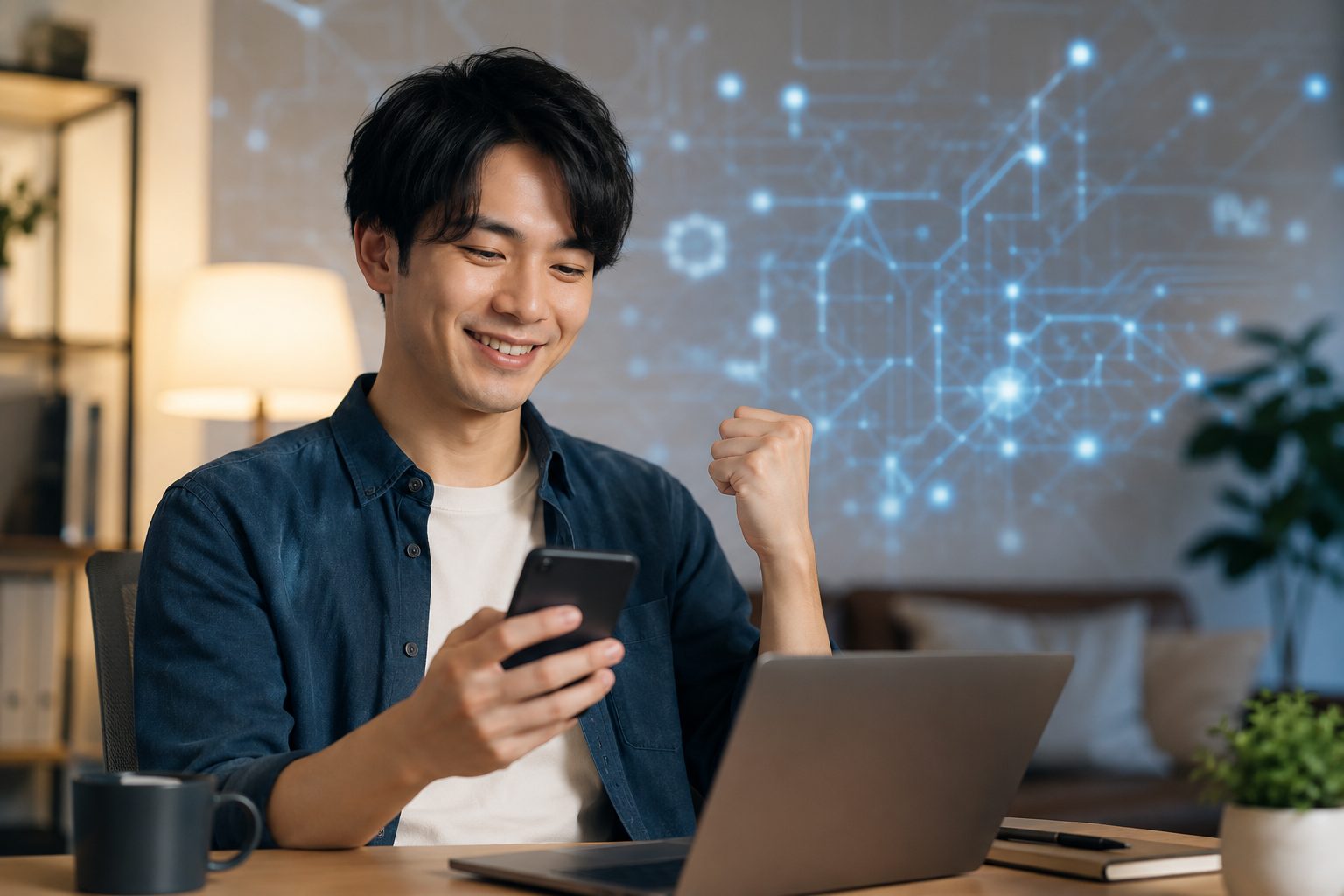 AIファクタリングでスピーディーに資金調達するフリーランスのイメージ